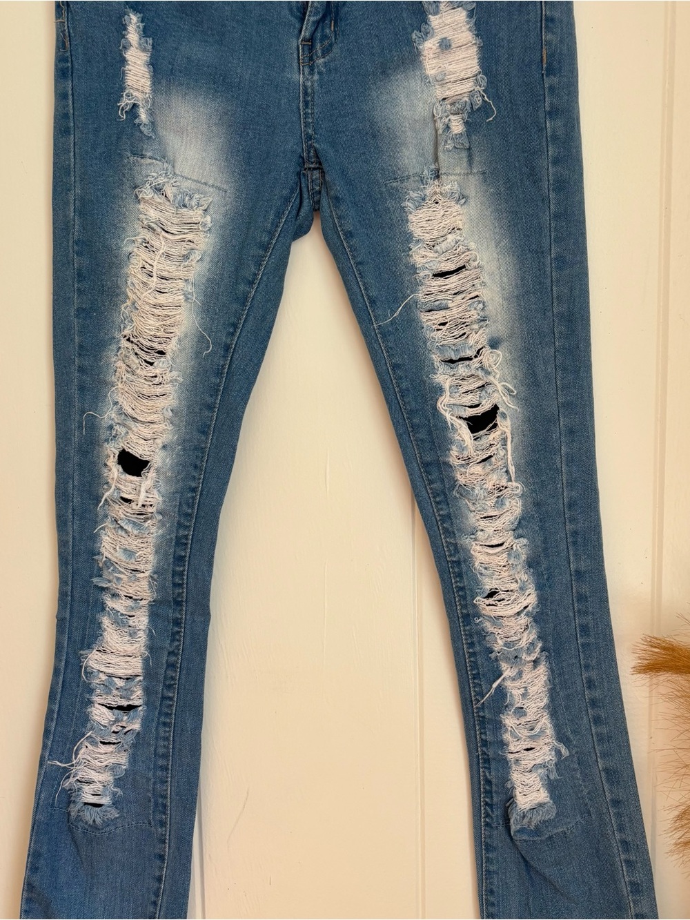 VIP Blue Ripped Skinny Jeans - Picture 2 of 6